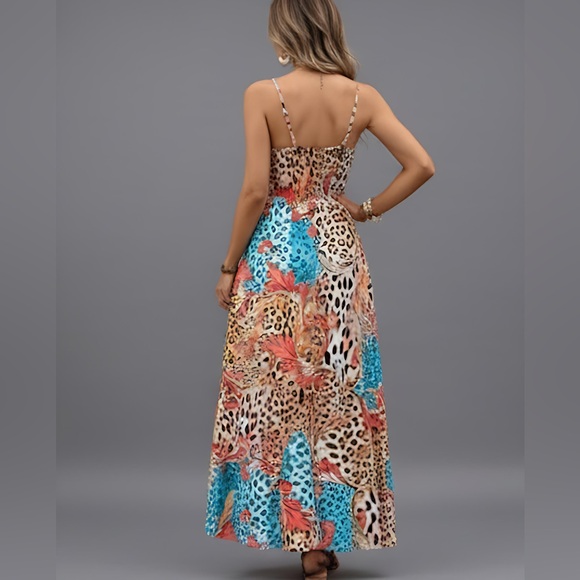 Leopard Print Cami Maxi Dress - Picture 4 of 9